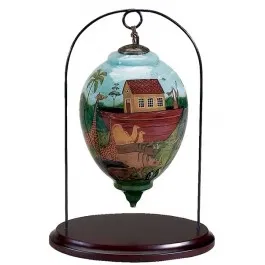 Neqwa - Walnut finish decorative stand large