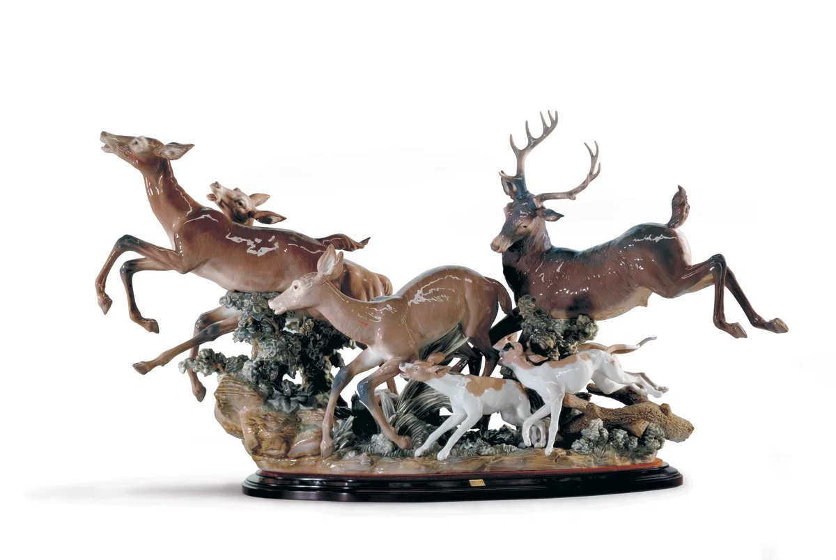Pursued Deer by Lladro — Porcelain Figurine