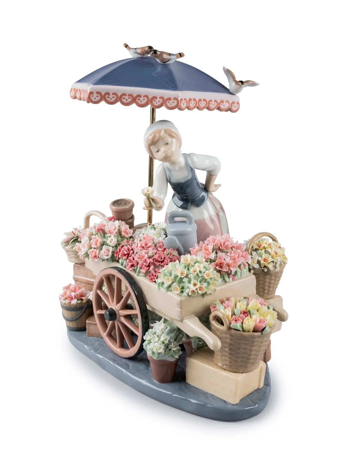 Flowers of The Season Woman Sculpture by Lladro — Porcelain Figurine