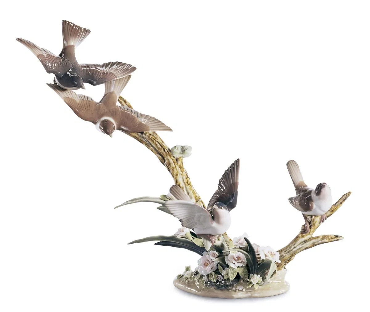 FLOCK OF BIRDS by Lladro — Porcelain Figurine