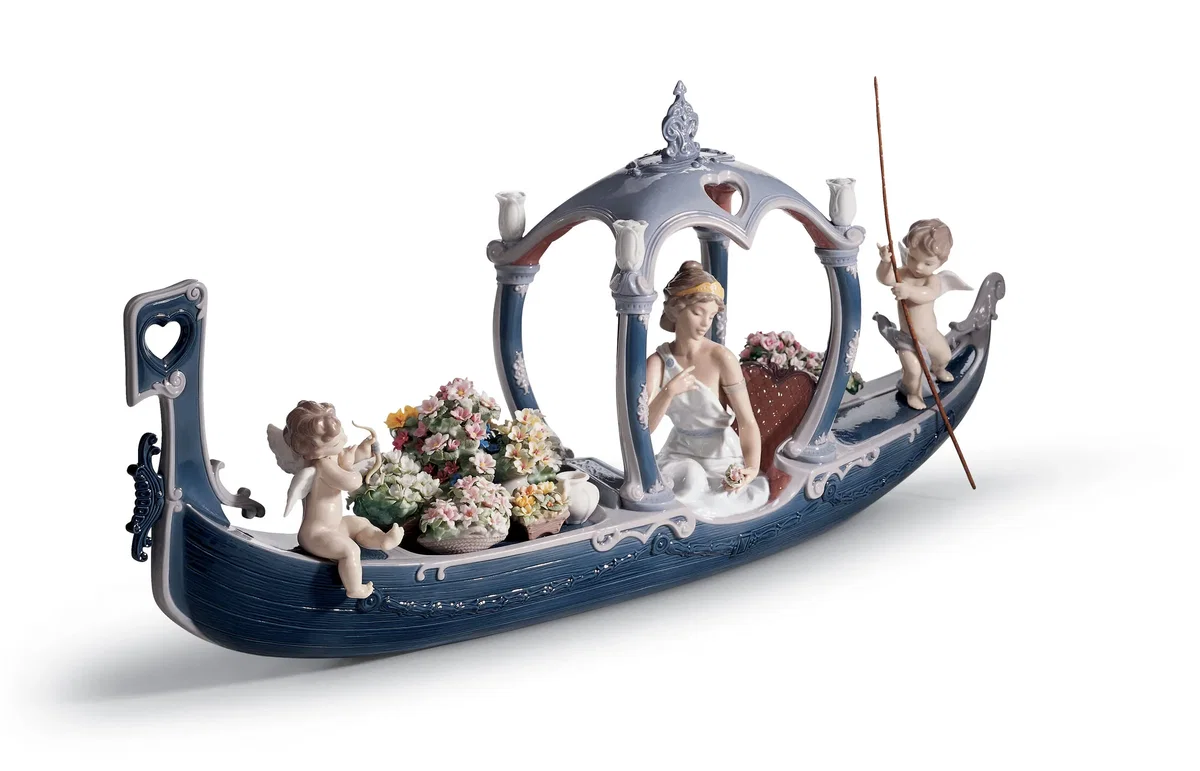 Gondola of Love by Lladro — Porcelain Figurine