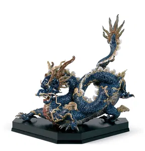 Lladro - Great Dragon - Blue Enamel