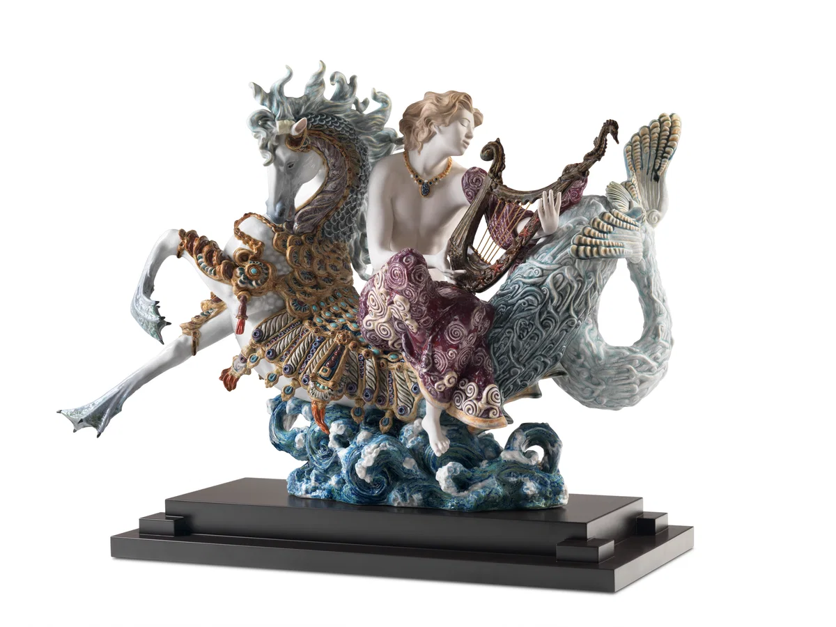 Arion on A Seahorse by Lladro — Porcelain Figurine