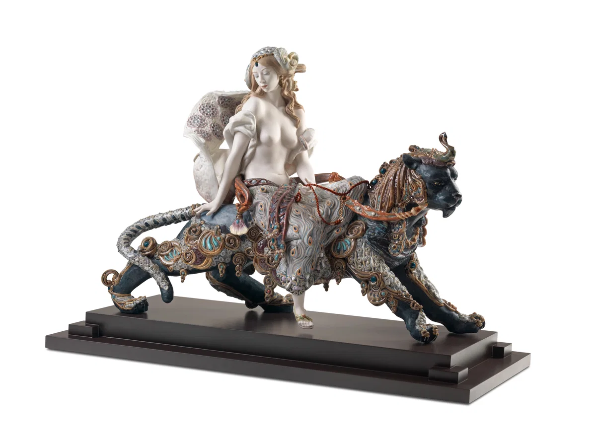 Bacchante on A Panther by Lladro — Porcelain Figurine