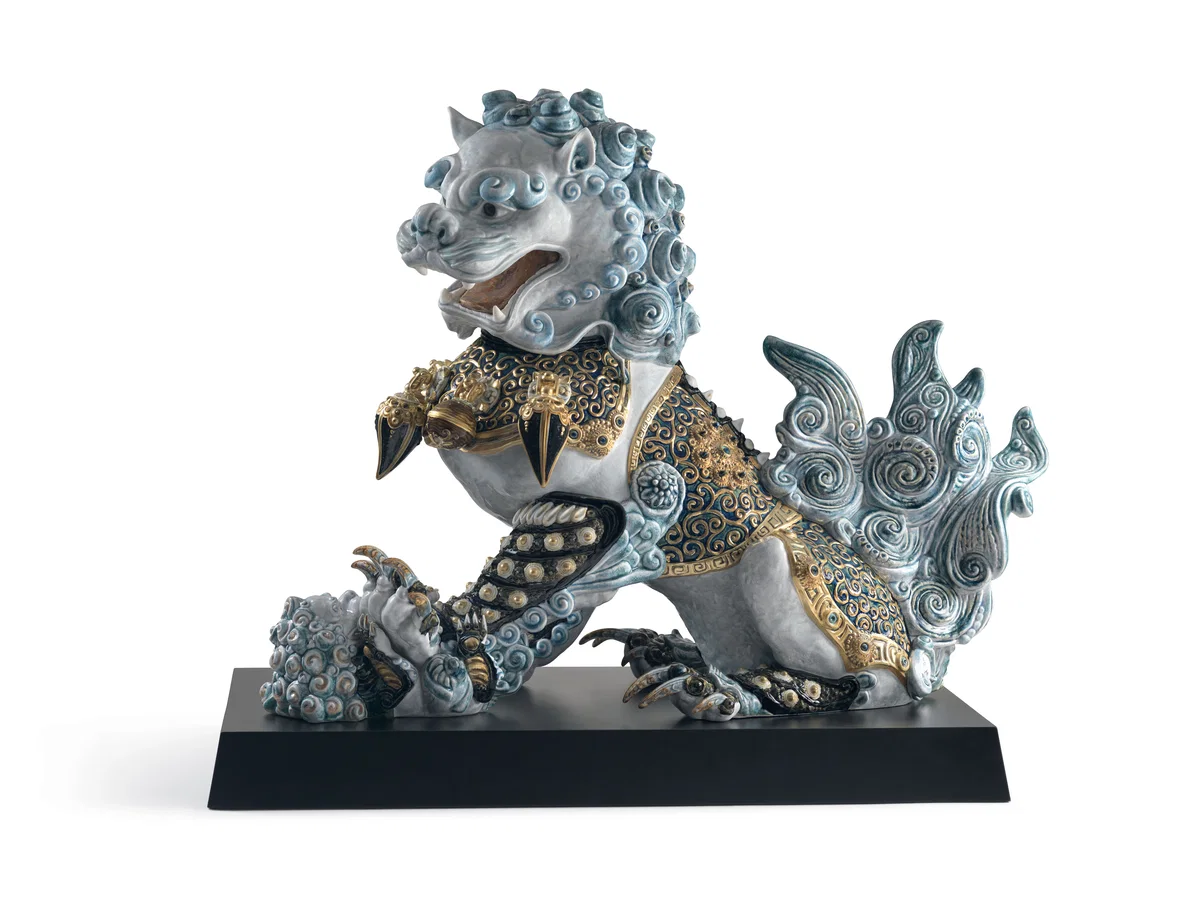 Guardian Lioness - Blue by Lladro — Porcelain Figurine