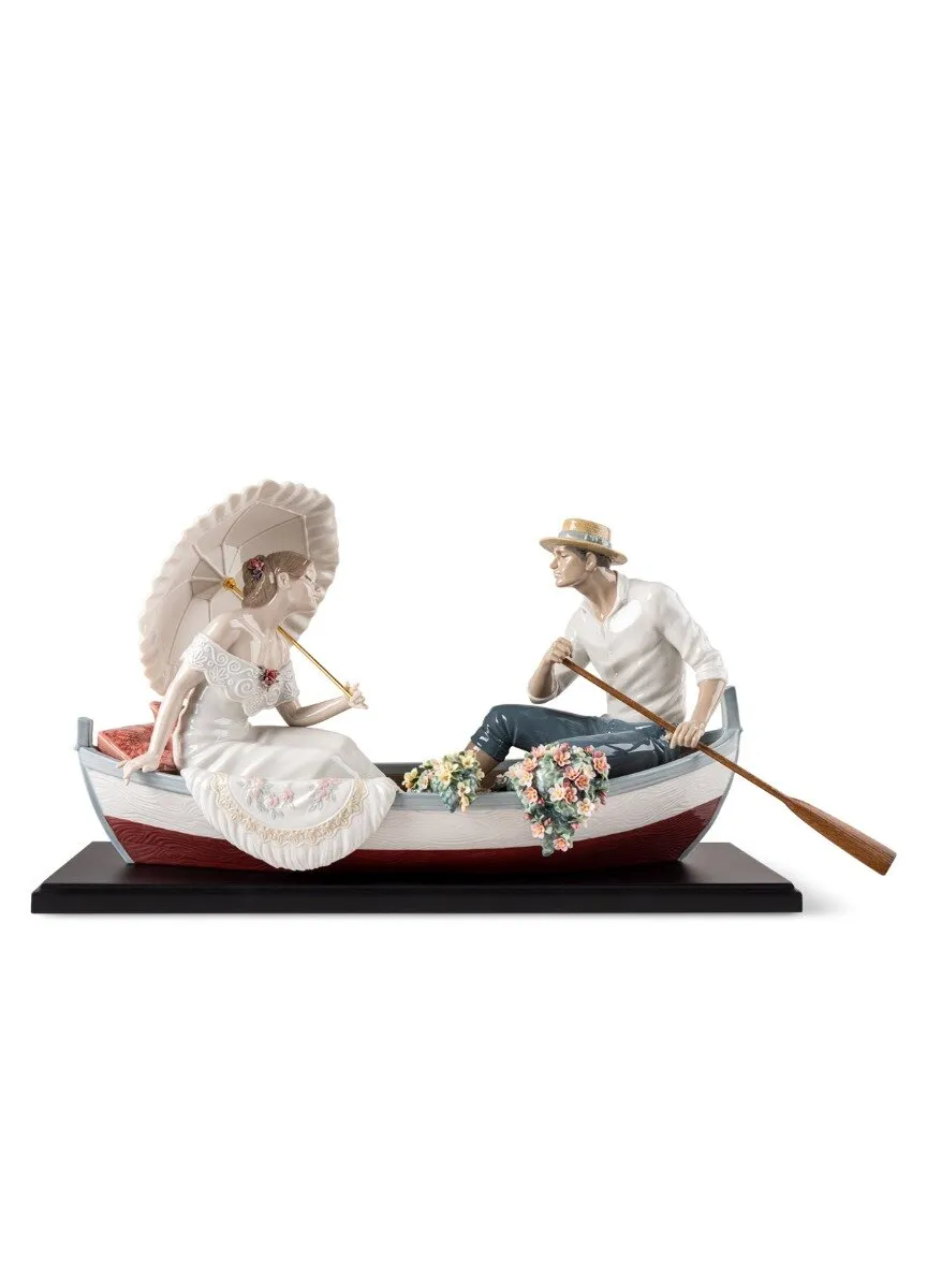 Romance on the Lake Sculpture. Limited Edition by Lladro — Porcelain Figurine