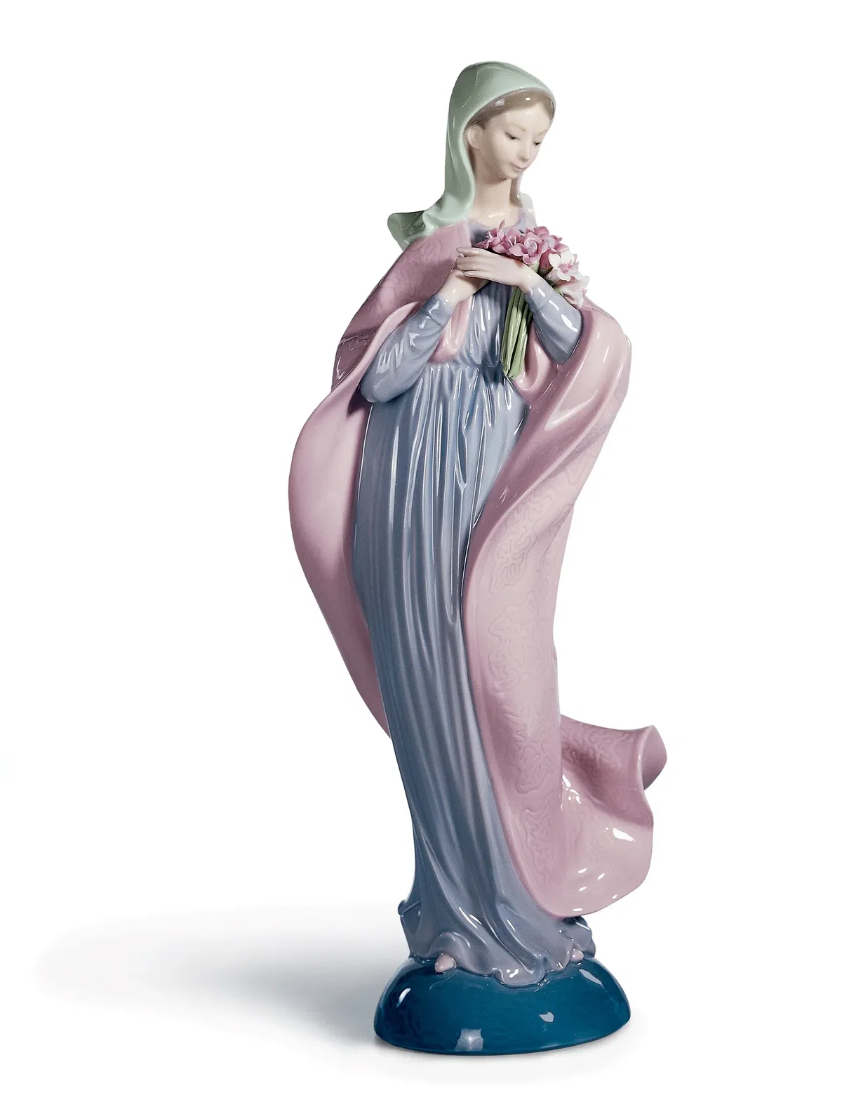 Our Lady with Flowers by Lladro — Porcelain Figurine