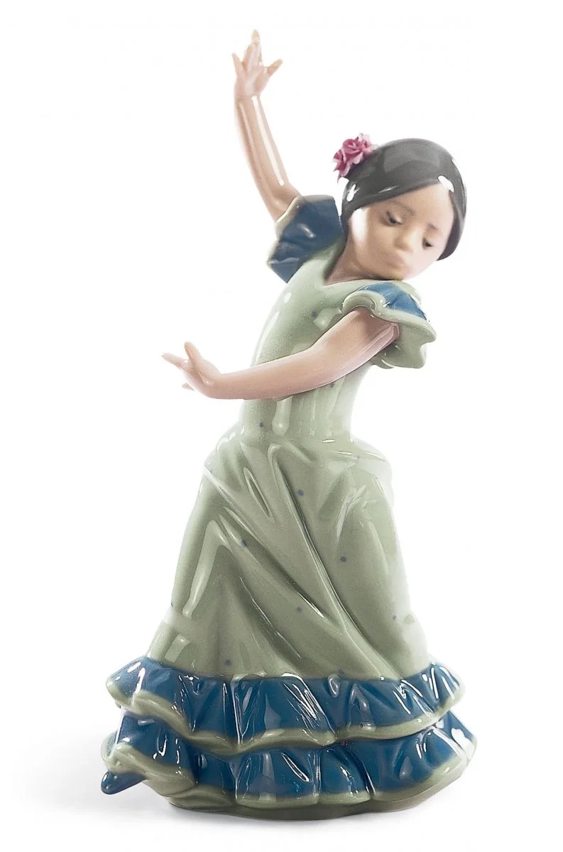 Lolita Flamenco Dancer Girl Blue by Lladro — Porcelain Figurine
