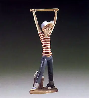 Lladro's Little Leaguer Exercise — Porcelain Figurine Little Leaguer Exercise by Lladro — Porcelain Figurine