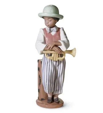 JAZZ HORN by Lladro Black Legacy — Porcelain Figurine