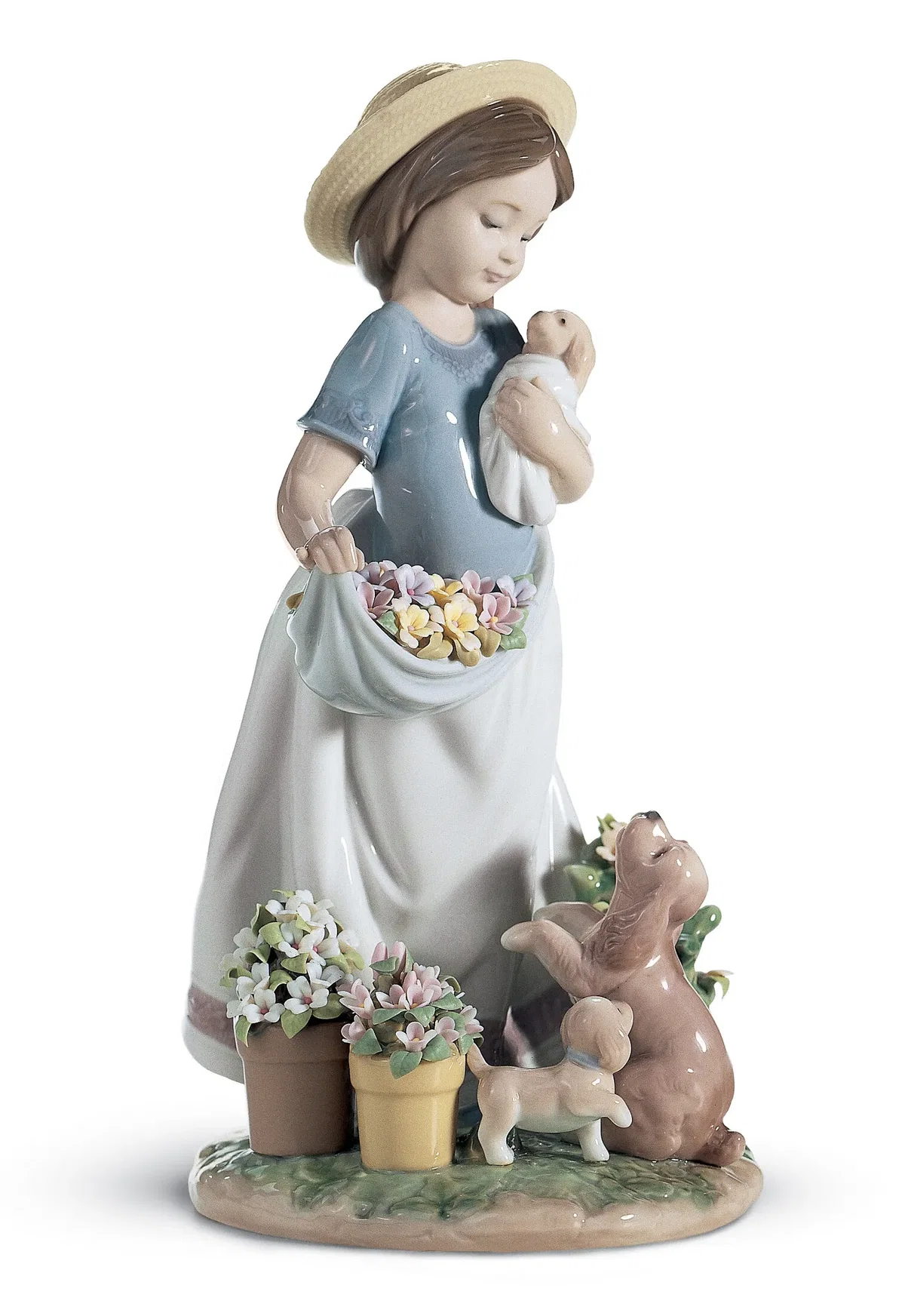 A ROMP IN THE GARDEN by Lladro — Porcelain Figurine
