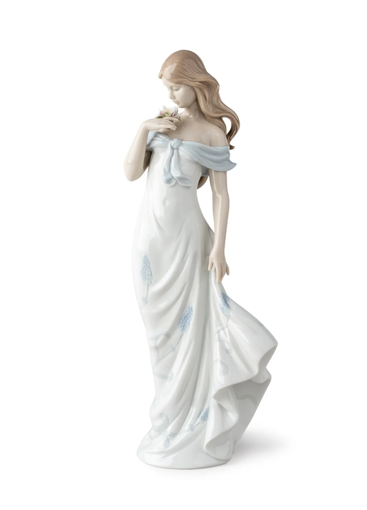 A Flower's Whisper Woman Figurine by Lladro — Porcelain Figurine