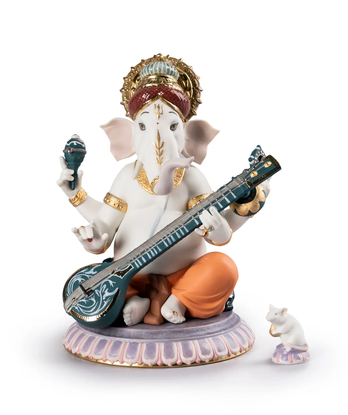 Veena Ganesha by Lladro — Porcelain Figurine