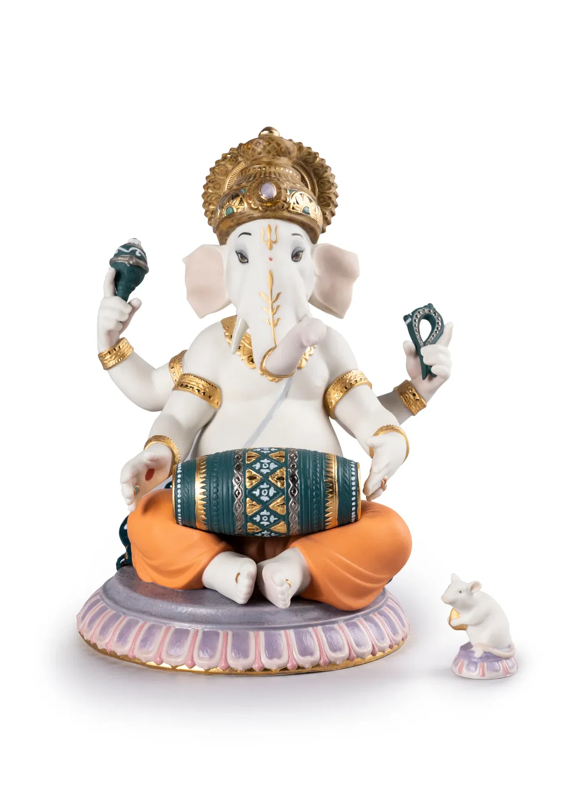 Mridangam Ganesha by Lladro — Porcelain Figurine