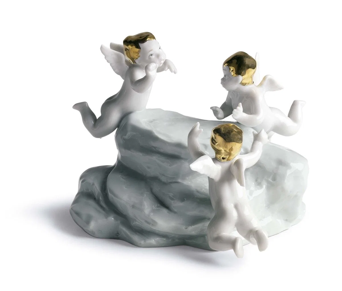 Earth - Cherubs On Small Light Turq. Earth by Lladro — Porcelain Figurine