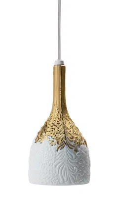 Lladro Lighting - Naturofantastic Hanging Lamp Golden Luster 