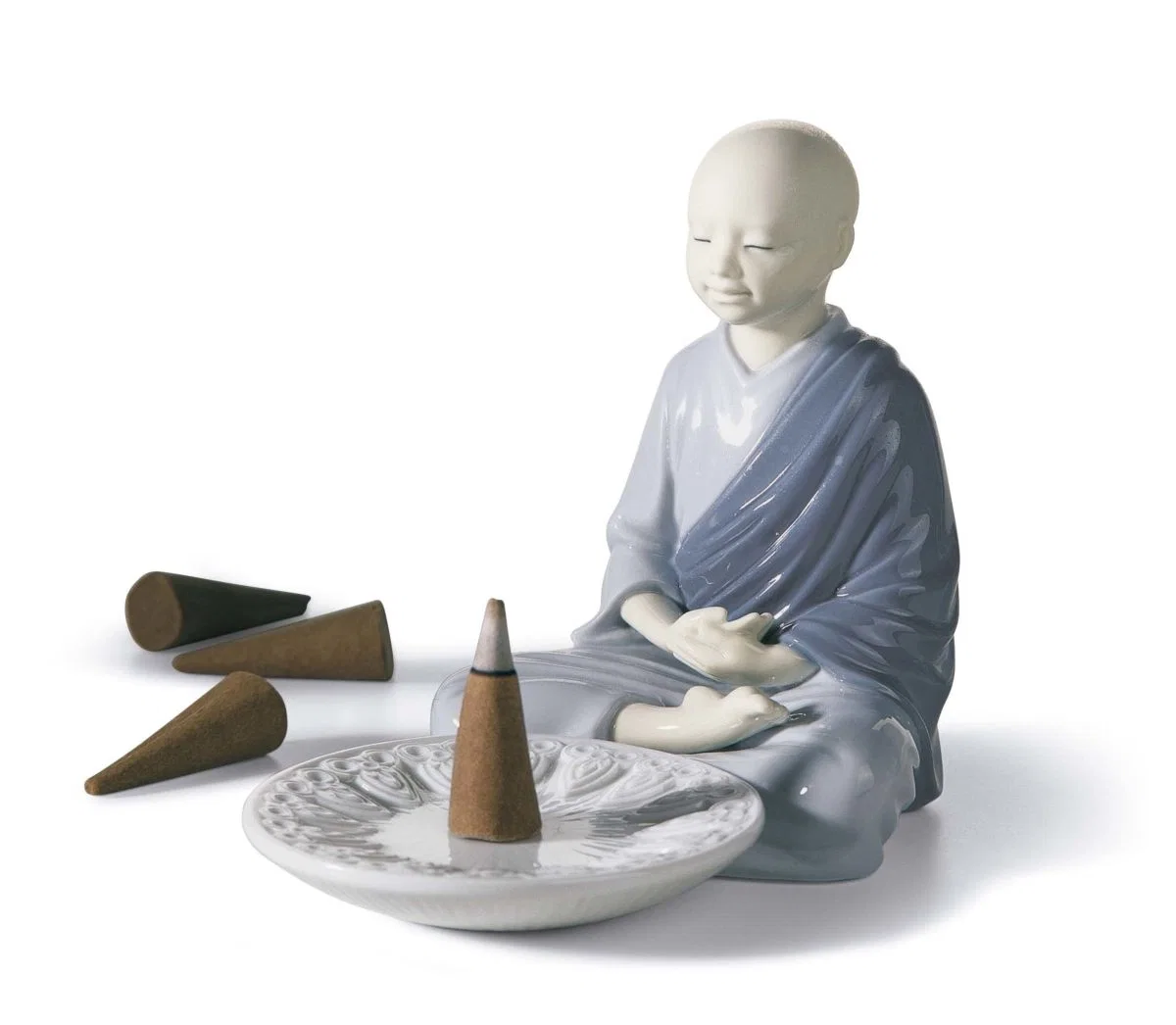 Incense Burner (Blue) by Lladro — Porcelain Figurine