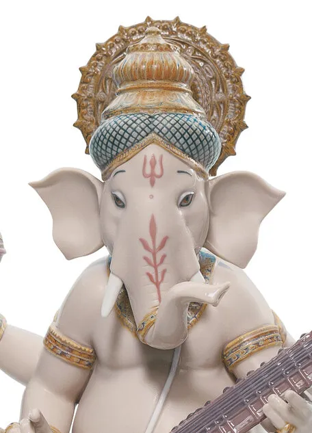 Veena Ganesha by Lladro — Porcelain Figurine
