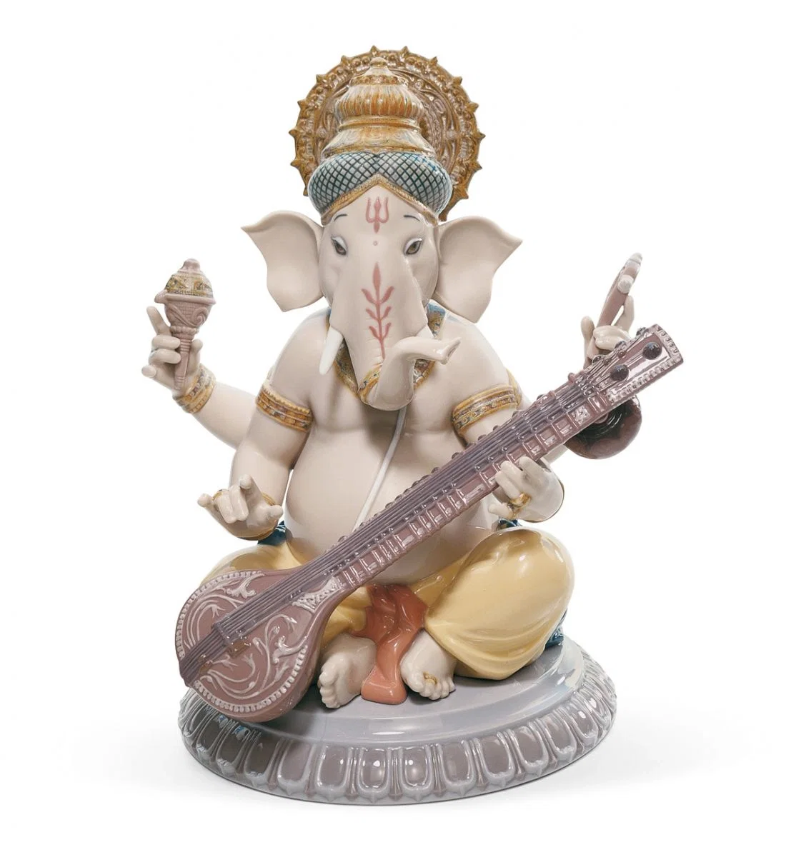 Veena Ganesha by Lladro — Porcelain Figurine
