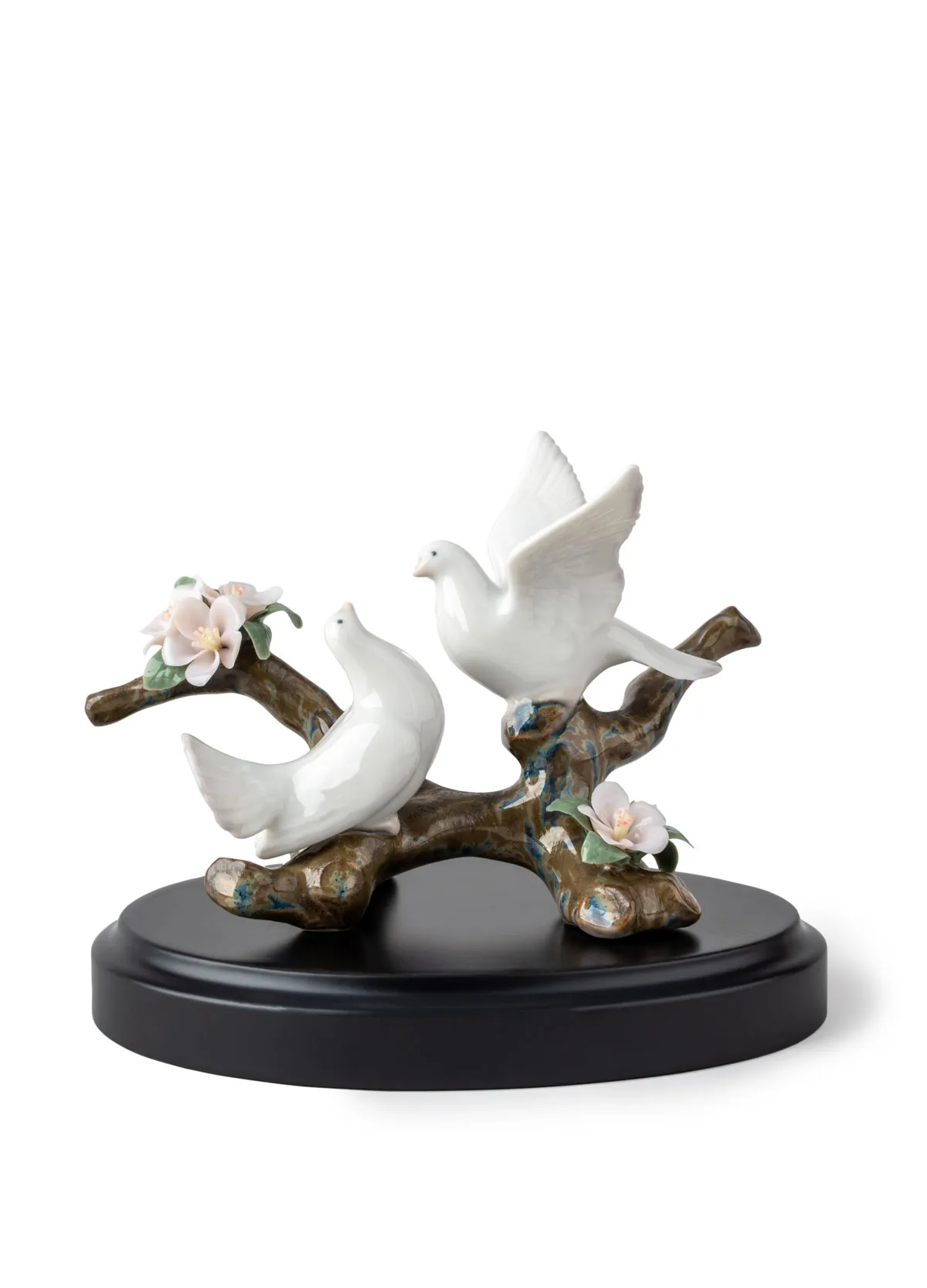 Doves on A Cherry Tree Figurine by Lladro — Porcelain Figurine
