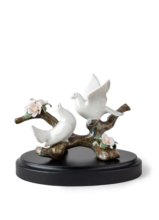 Doves on A Cherry Tree Figurine by Lladro