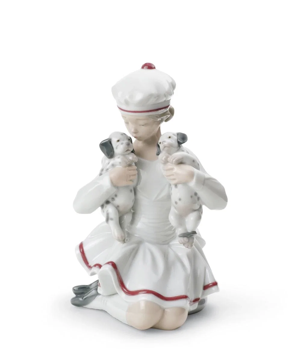Girl with Dalmatians by Lladro — Porcelain Figurine