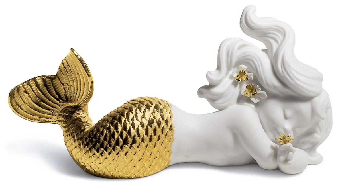 DAY DREAMING AT SEA (GOLDEN RE-DECO) by Lladro — Porcelain Figurine