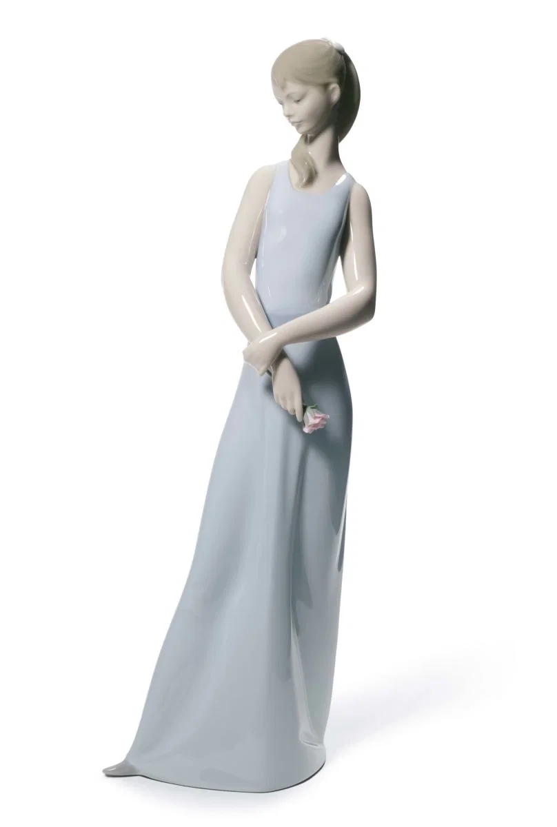 The Lady of The Rose (Blue) by Lladro — Porcelain Figurine