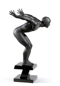 Lladro - Swimmer (Black)