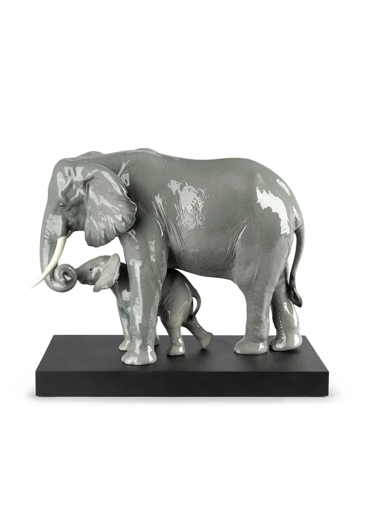 Leading The Way Elephants Sculpture by Lladro — Porcelain Figurine