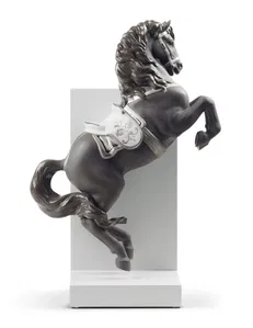 Lladro - Horse on Pirouette Silver Lustre