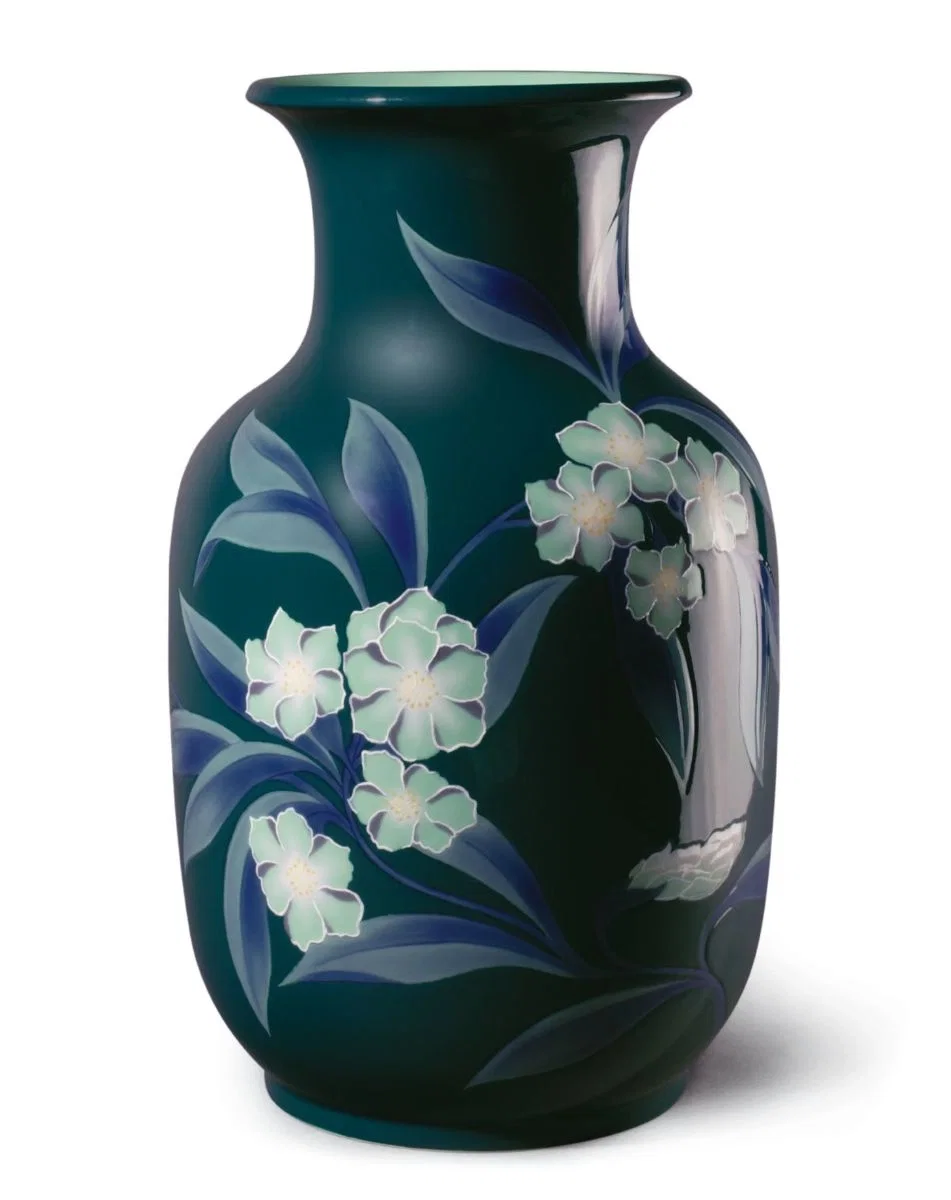 Bell Flower Vase Green by Lladro — Porcelain Figurine