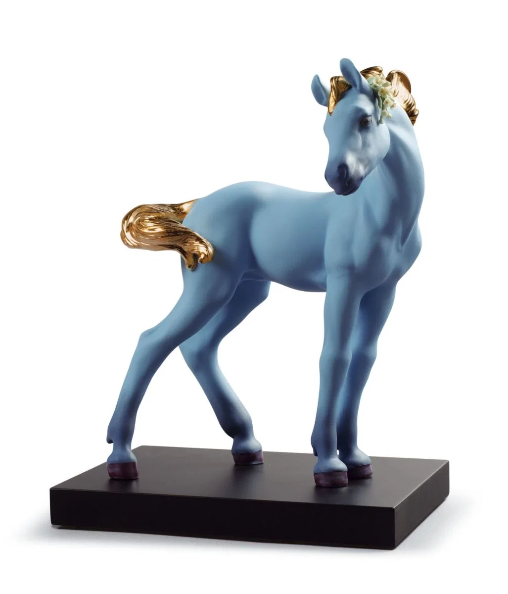 The Horse Blue by Lladro — Porcelain Figurine
