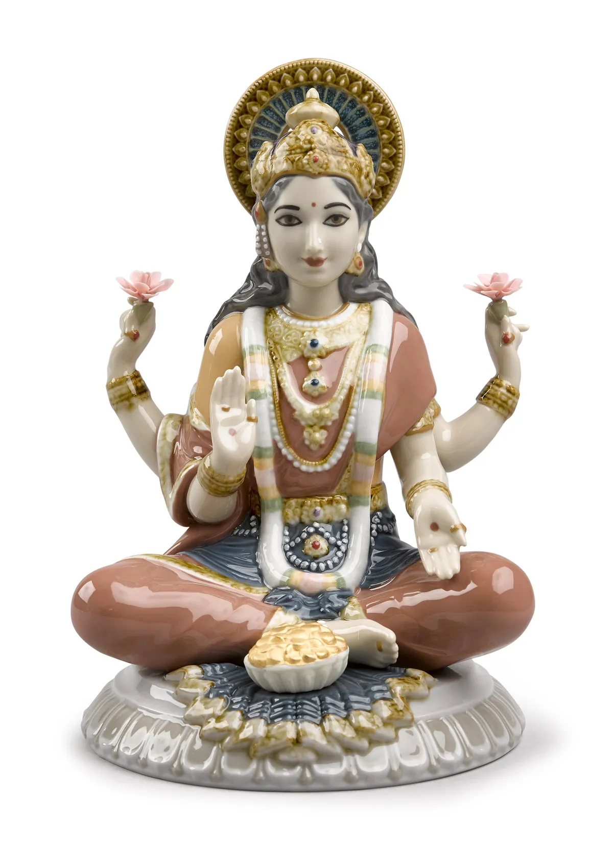 Goddess Sri Lakshmi by Lladro — Porcelain Figurine