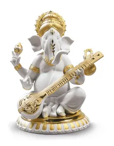 Lladro - Veena Ganesha. Golden Lustre