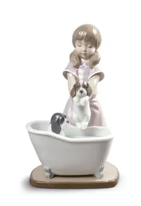 Lladro - Bathing My Puppies