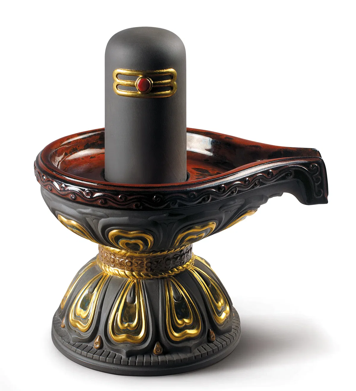 Lingam Figurine. Golden Luster by Lladro — Porcelain Figurine