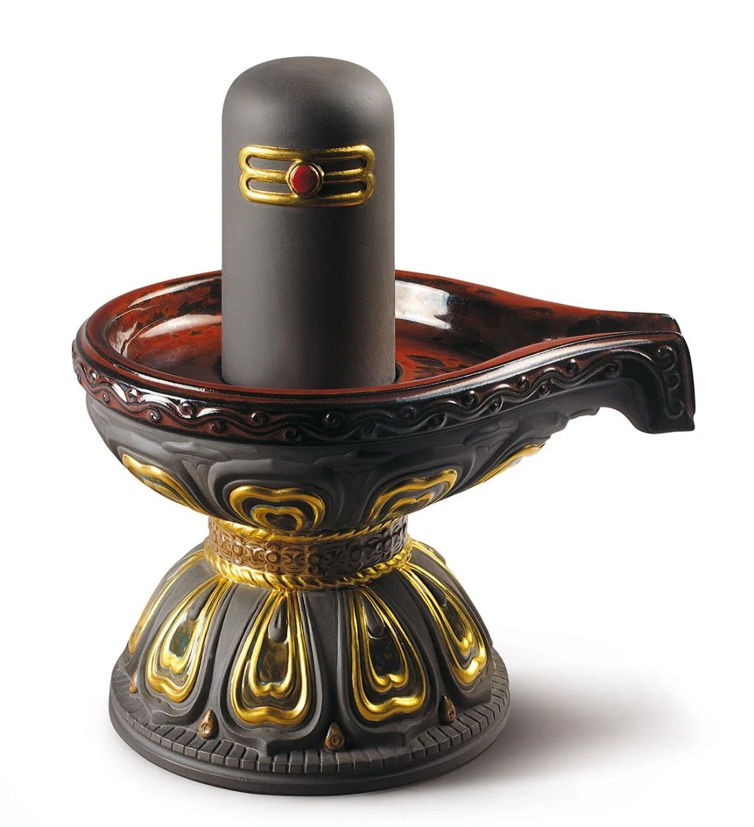 Lingam Figurine. Golden Luster by Lladro — Porcelain Figurine