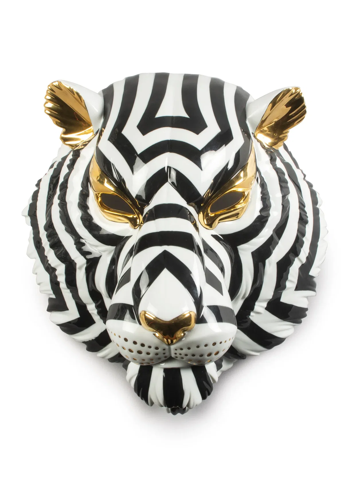 Tiger Mask. Black and Gold by Lladro — Porcelain Figurine