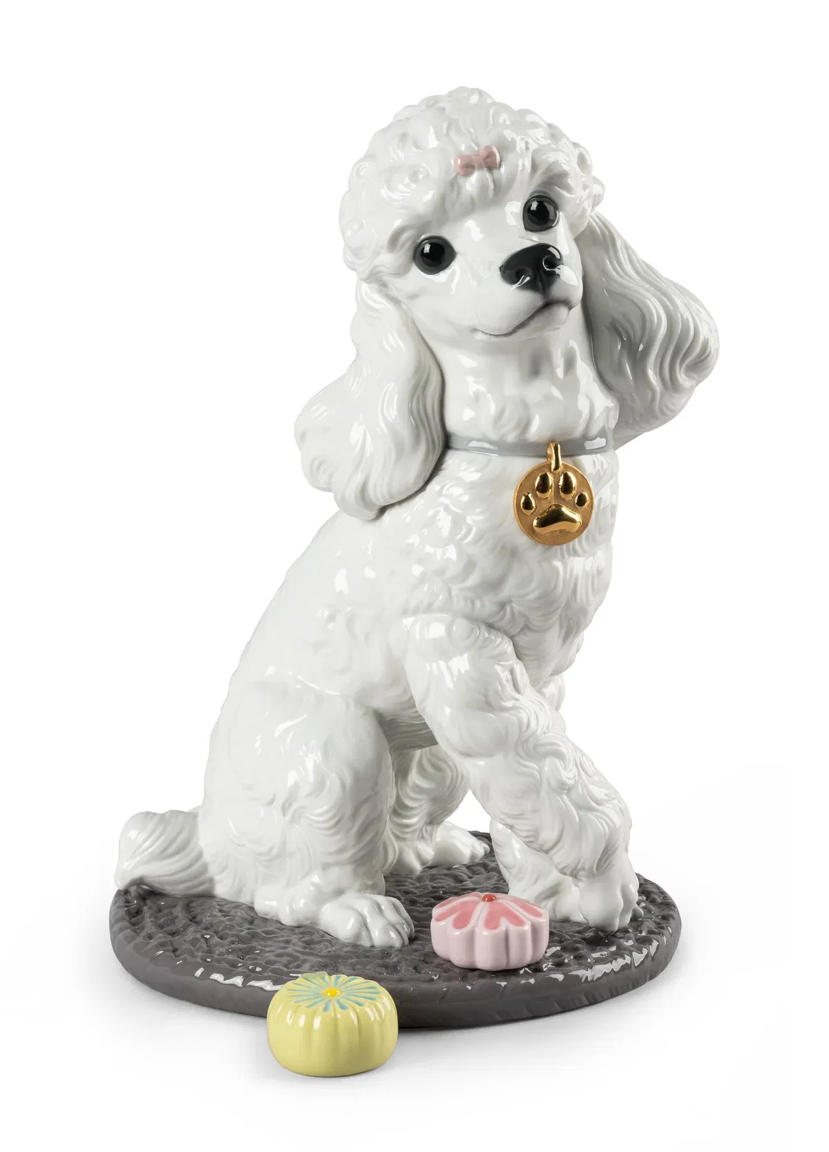 Poodle with Mochis Dog Figurine by Lladro — Porcelain Figurine
