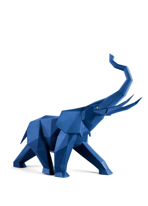 Elephant (blue) Sculpture by Lladro