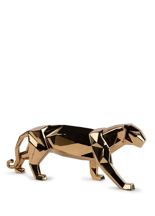 Panther Sculpture. Golden by Lladro