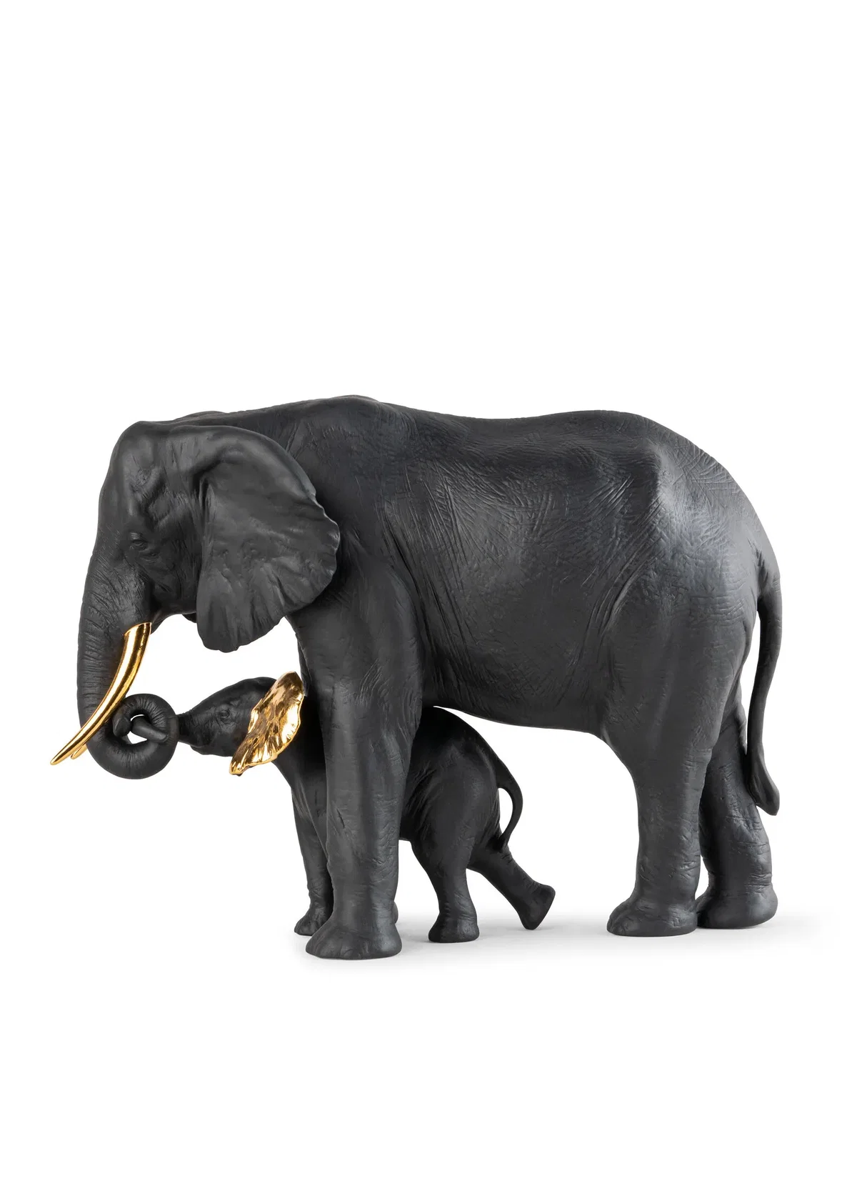 Leading the way Sculpture. Black-gold. Limited Edition by Lladro — Porcelain Figurine