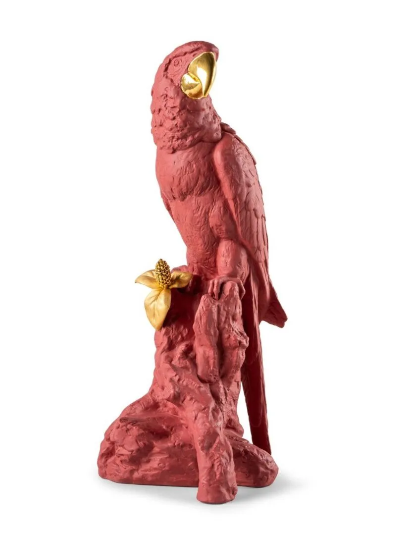 Macaw bird - red-gold by Lladro