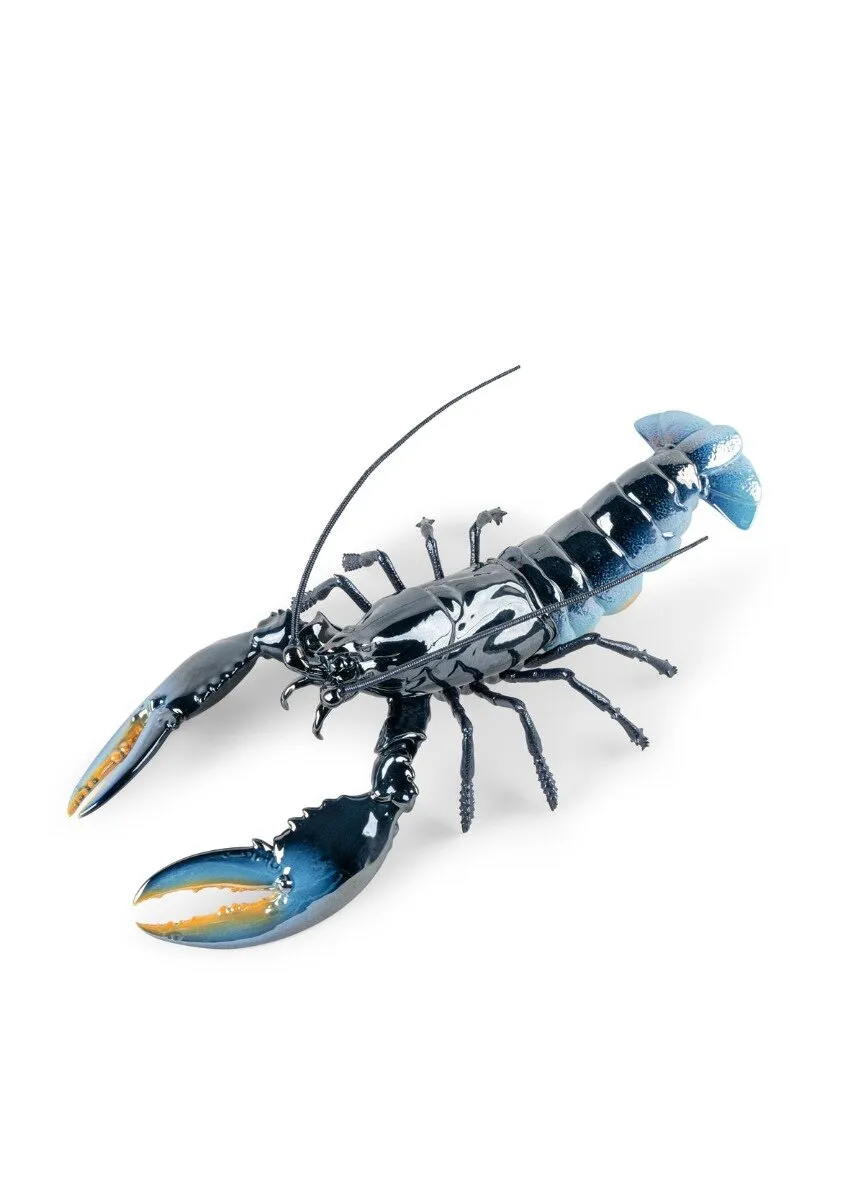 Lobster Sculpture. Blue by Lladro — Porcelain Figurine