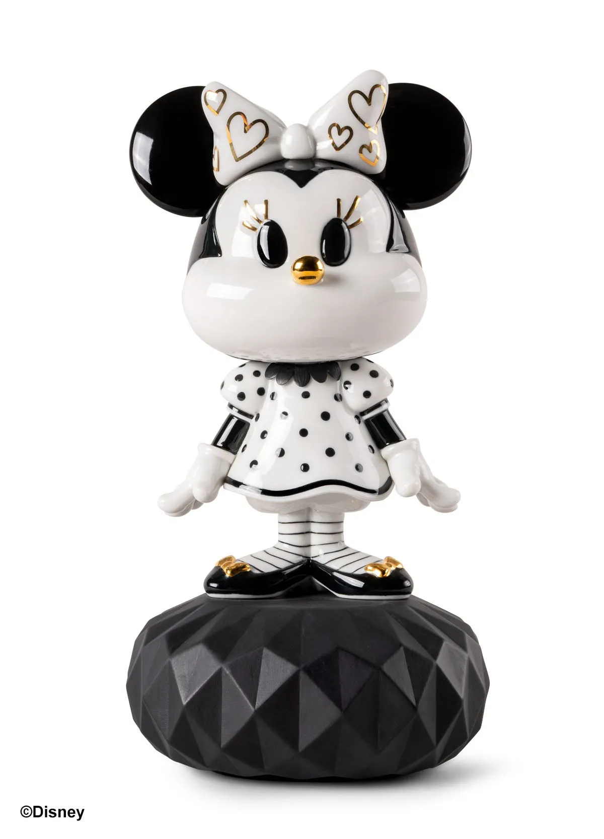 Minnie in black and white Sculpture by Lladro — Porcelain Figurine