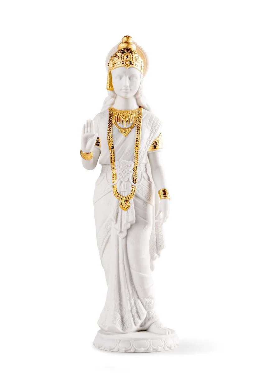 Sita Sculpture. Golden Luster by Lladro — Porcelain Figurine