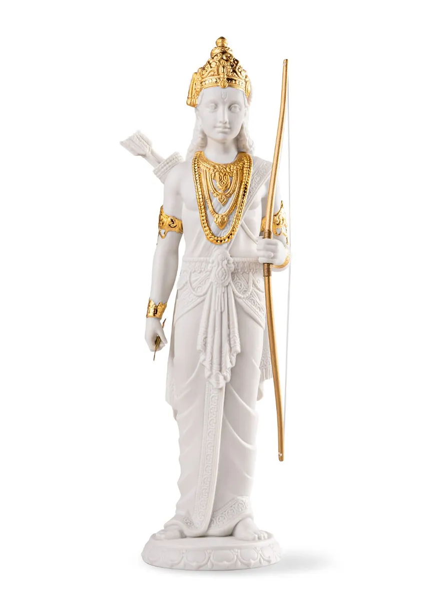 Lakshman Sculpture. Golden Luster by Lladro — Porcelain Figurine