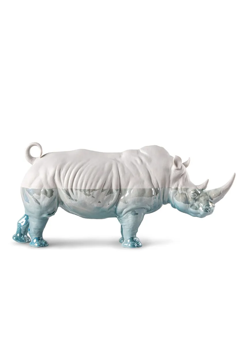 Rhino - Underwater Sculpture by Lladro — Porcelain Figurine