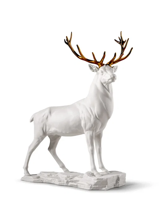 Deer Sculpture. White-copper by Lladro